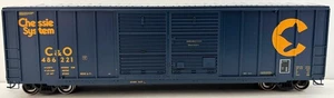 ATHEARN 92971 HO CHESAPEAKE & OHIO 50-ft FMC CENTERED DD BOX CAR C&O 486221 RTR - Picture 1 of 9