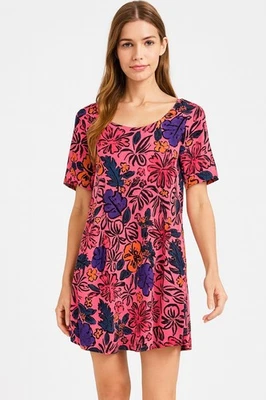 Vestido floral Fresh Produce para mujer talla 16 colorido artístico arte tropical para usar Foto 1 de 4