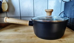 Russell Hobbs hohe Pfanne Topf Kasserolle Holz Teflon 20cm Aluguss w WMF Tefal - Bild 1 von 8