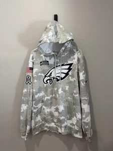 Authentic Nike Philadelphia Eagles 2024 Salute to Service Hoodie Camo Pullover - Picture 1 of 5