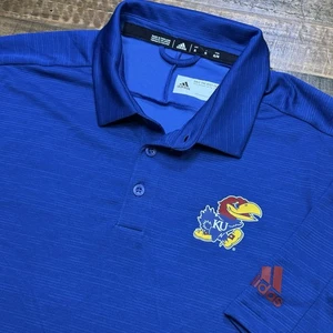 Camisa Polo Adidas Kansas Jayhawks Performance Para Hombre Talla XL *Emitida por el Equipo* - Imagen 1 de 4