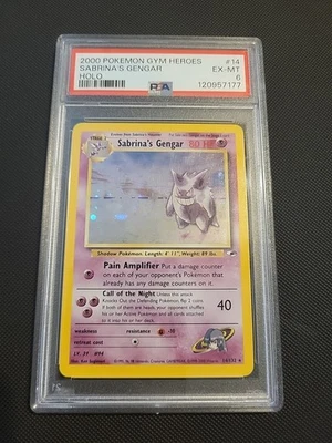 Sabrina's Gengar 014/132 Gym Heroes PSA 6 EX-MT Pokemon Holo Card - Image 1 of 2