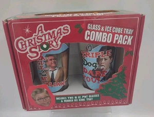A Christmas Story Glass and Lamp Ice Cube Tray Combo Pack Collectible Brand New - Picture 1 of 8