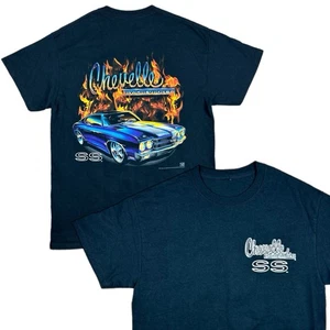 Camiseta Chevelle 454 SS Peso Pesado Talla Adulto Grande Negra Doble Cara Músculo - Imagen 1 de 9