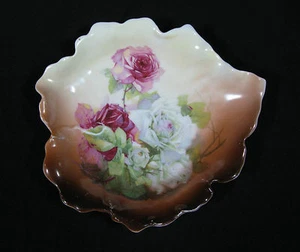 VINTAGE Z S & CO ZSC BAVARIA 6" BONBONIERE - HANDBEMALTE ROSEN - BLATTDESIGN  - Bild 1 von 7