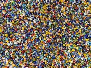 ~200g~💕Millefiori glass chip bead mix~ Loose Beads*7oz+* Small to Medium!😀! - Picture 1 of 10