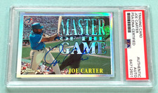 Joe Carter 1996 Topps Chrome Master Of Game Refractor Signed Autograph PSA/DNA