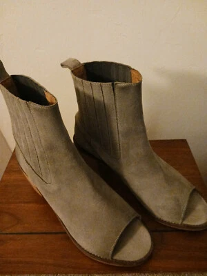 Bota Chelsea SixtySeven Para Mujer Gris Gamuza Punta Abierta Talla 41 (10) Foto 1 de 4
