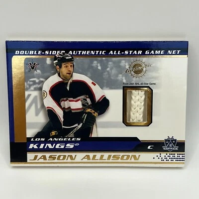2001-02 Pacific Vanguard Dual Memorabilia Jason Allison/Zigmund Palffy Net #48 - Image 1 of 2