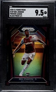 2020/21 Panini Prizm Ben Johnson RC BLACK 1/1 One Of  One Rookie West Ham SGC 95