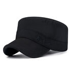 Classic Cotton Military Hat Casual Flat Top Caps Outdoor Street Cadet Army Cap
