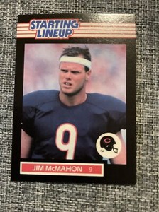 1989 JIM MCMAHON Chicago Bears Kenner Starting Lineup card
