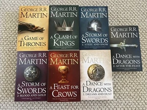 George RR Martin Game Of Thrones A Song Of Fire And Ice x 7 Paperback Set Series - Picture 1 of 15