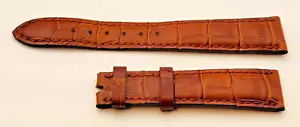 Authentisches Patek Philippe Geneve braunes Leder Uhrenarmband 18/14 mm 73+112 mm OEM - Bild 1 von 2