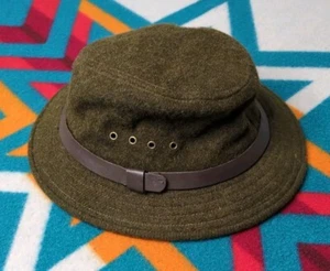 Vintage Filson Mackinaw Wool Packer Hatade In USA Fedora Trapper Hunting Medium - Picture 1 of 8