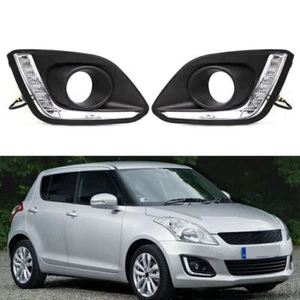 LED Daytime Running Lights DRL Pure White Lamp Fit Suzuki Swift 2014-2016 Car - Picture 1 of 10