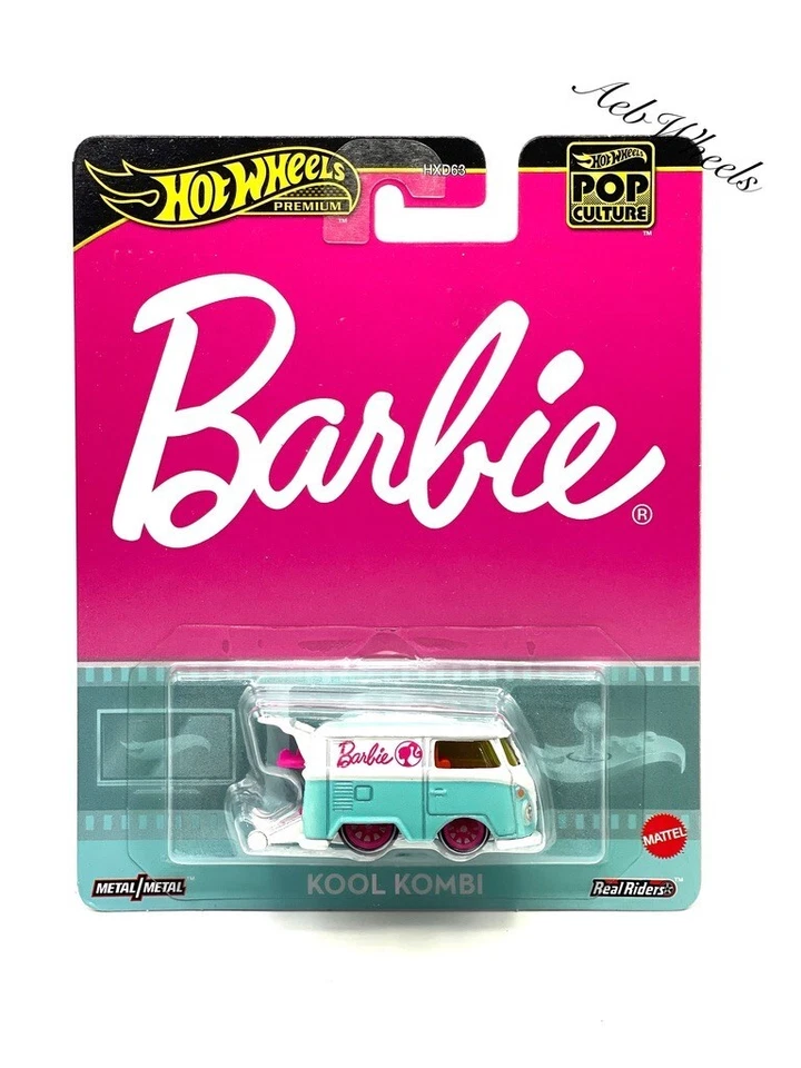 2024 Hot Wheels Premium Pop Culture Barbie Volkwagen Kool Kombi (turquoise/pink) - Image 1 of 1