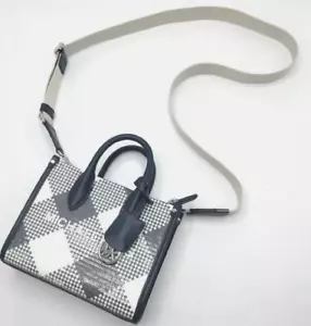 Michael Kors Mirella Extra Small XS Shopper Crossbody Top Handle Navy Sequins - Picture 1 of 5