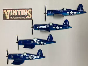 Corsair Flugzeug Profil Harz Wanddekoration - blau - Schlüsselbrett - 4er Pack - Bild 1 von 7