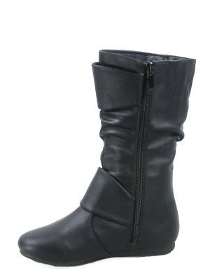 12 Colors Cute Causal Flat Buckle Zip Mid-Calf Girl's Kid's Boots Size 9 - 4 NEW - Image 1 of 4