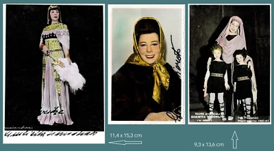 Giulietta Simionato Autograph Lot with Tinted Photos, 2 Signed, CoA - Image 1 of 4