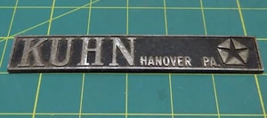 "KUHN Hanover, PA" Chrysler Vintage Car Dealership Emblem 6" X 1" - Picture 1 of 4