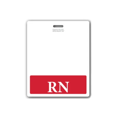 RN Badge Buddy Oversized Horizontal Extra Long ID Backer for Registered Nurses - Image 1 of 4