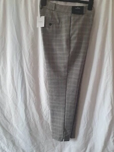 BNWT NEXT Ladies check cigarette ankle trousers Tailored beige grey R12 - Picture 1 of 10