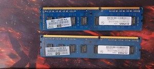 ELPIDA 2GB 2Rx8 PC3-10600U-9-10-B0 RAM. 2 X 2 GB — Total Of 4 GB. - Picture 1 of 1