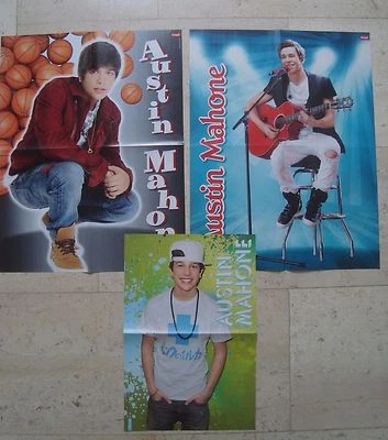 3 fantastic AUSTIN MAHONE magazine poster centerfold LOT #3 two HUGE ones - Image 1 of 4
