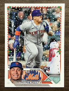 2023 Topps Holiday Francisco Alvarez Base Super Rare Short Print Code #516