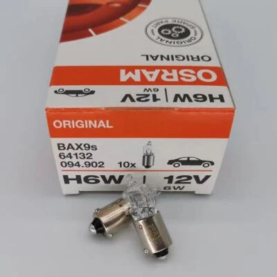 OSRAM  64132 H6W 12V6W BAX9S 3200K 12036 pilot light Width bulb HALOGEN lamp - Image 1 of 2