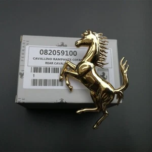 Ferrari 458 California GTC4 Rear Bumper Horse Badg Emblem Gloss Gold New(1 PC) - Picture 1 of 3
