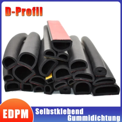 Schwarz EPDM Moosgummidichtung Dichtungsband selbstklebend Schaumstoff Dichtung - Bild 1 von 4