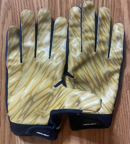 NOTRE DAME FOOTBALL 2020 HOME TEAM ISSUED UNDER ARMOUR GLOVES SIZE XL Cover