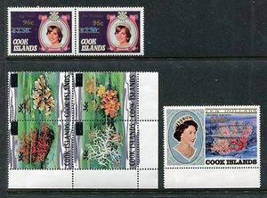 Islas Cook 738-740, MNH Plantas marinas, corales, Princesa Diana, QE II 1983. x18458 - Imagen 1 de 1