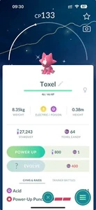 Shiny Toxel - P T C - Picture 1 of 1