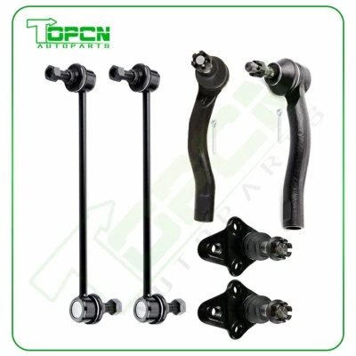 6pcs Front Tie Rod Ends Ball Joints Sway Bars For Toyota Corolla LE CE 2003-2008 Foto 1 de 4