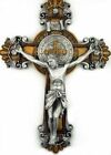 St. Saint Benedict Crucifix 2 Tone Wall Cross 10 Inch Religious Gift