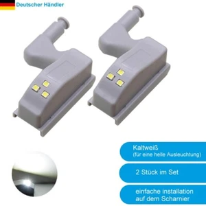2x Scharnier LED Sensorlicht - Schrankscharnier - Kleiderschrank - Tür Lampe - Bild 1 von 5