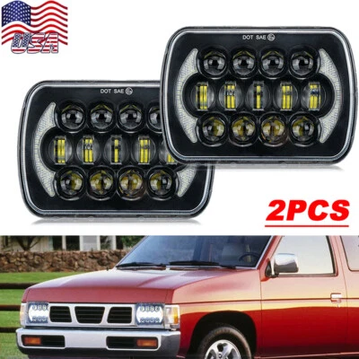 For Nissan Pickup K1500 K2500 240SX D21 NX 7x6" Led Headlights Hi-Lo Beam DRL H4 - Изображение 1 из 4