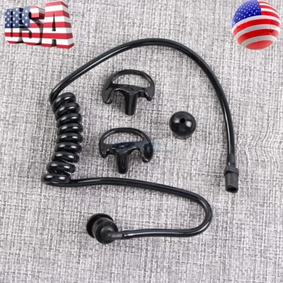 Black Accoustic Ear Tube+ Black Medium Earmold For Police Radio Earpiece (pair) - Изображение 1 из 4
