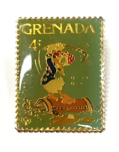 Disney Donald Duck Grenada 4 Cent Stempel Pin Vintage - Bild 1 von 3