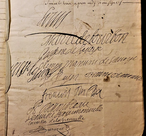 KING LOUIS XIV COURT NOBILITY AUTOGRAPHS - King’s Barber Marriage Contract 1663 Cover