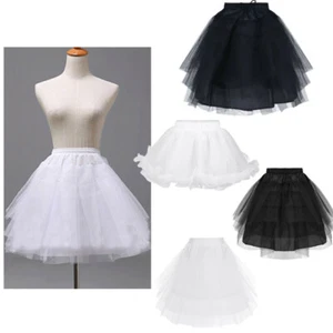 Flower Girl 3 Layers Net Skirts Organza Petticoat Wedding Party Crinoline Dress - Picture 1 of 33