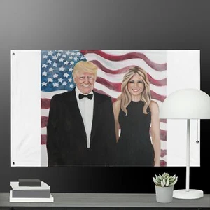 President Donald Trump and Melania with the US Flag, MAGA & MAHA - Picture 1 of 1