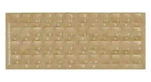 French European AZERTY Keyboard Stickers Labels Blue - Picture 1 of 1