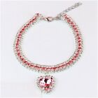 Dog Shiny Rhinestone Collar  Heart Diamond Jewelry Necklace Pet Bling4834