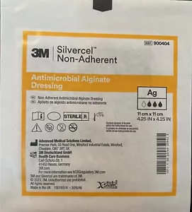 5-Pack 3M Silvercel Non-Adherent Ag Antimicrobial - 4.25x4.25 inch - REF 900404 - Picture 1 of 2