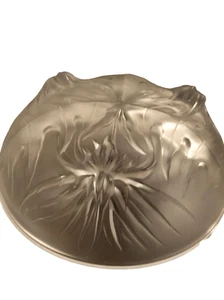 "Cuenco de vidrio esmerilado y con patas - cardo escocés con hojas muy nuevo decorativo 9""" - Imagen 1 de 6